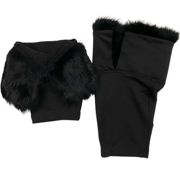 Boot Covers Black Rabbit Fur One Size SKU 0003260-1 - Picture 3 of 7